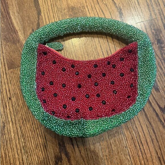 Anthropologie The Tate Beaded Handbag: Fruit Edition: Watermelon NWOT - Picture 4 of 6